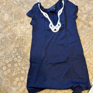 Navy V-neck dress